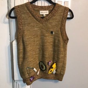 Rachel Antonoff garbage embroidered vest